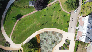 Image au drone du jardin de Camifolia à Chemillé en Anjou