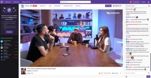 Exemple d'interface de live Twitch